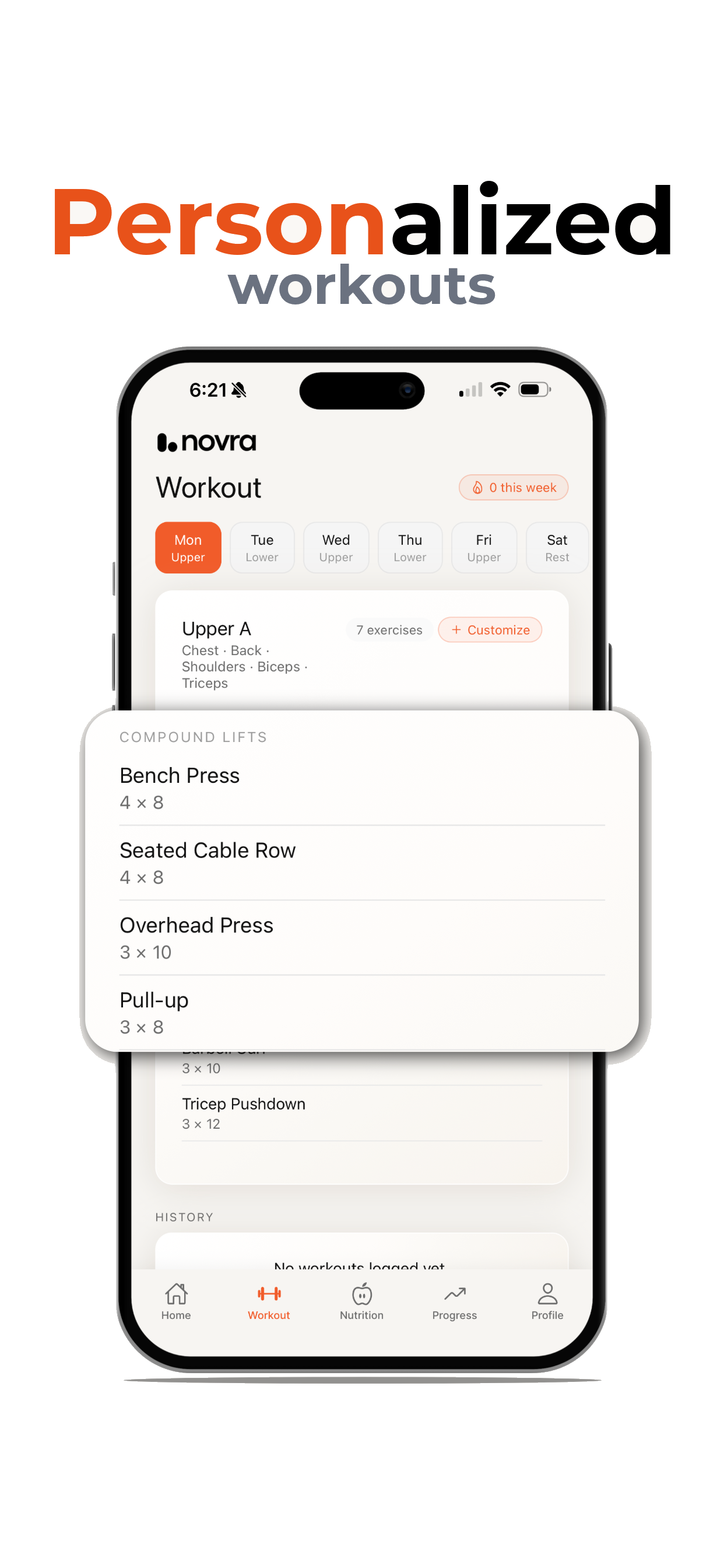 Personalized workouts
